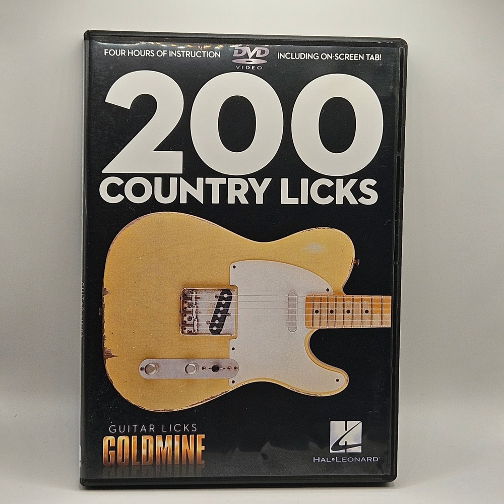Hal Leonard 200 Country Licks Guitar Goldmine DVD Black Instructional HL00320932